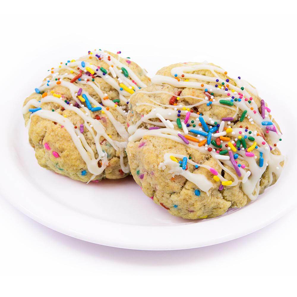 Birthday Cake Scones with White Chocolate Glaze