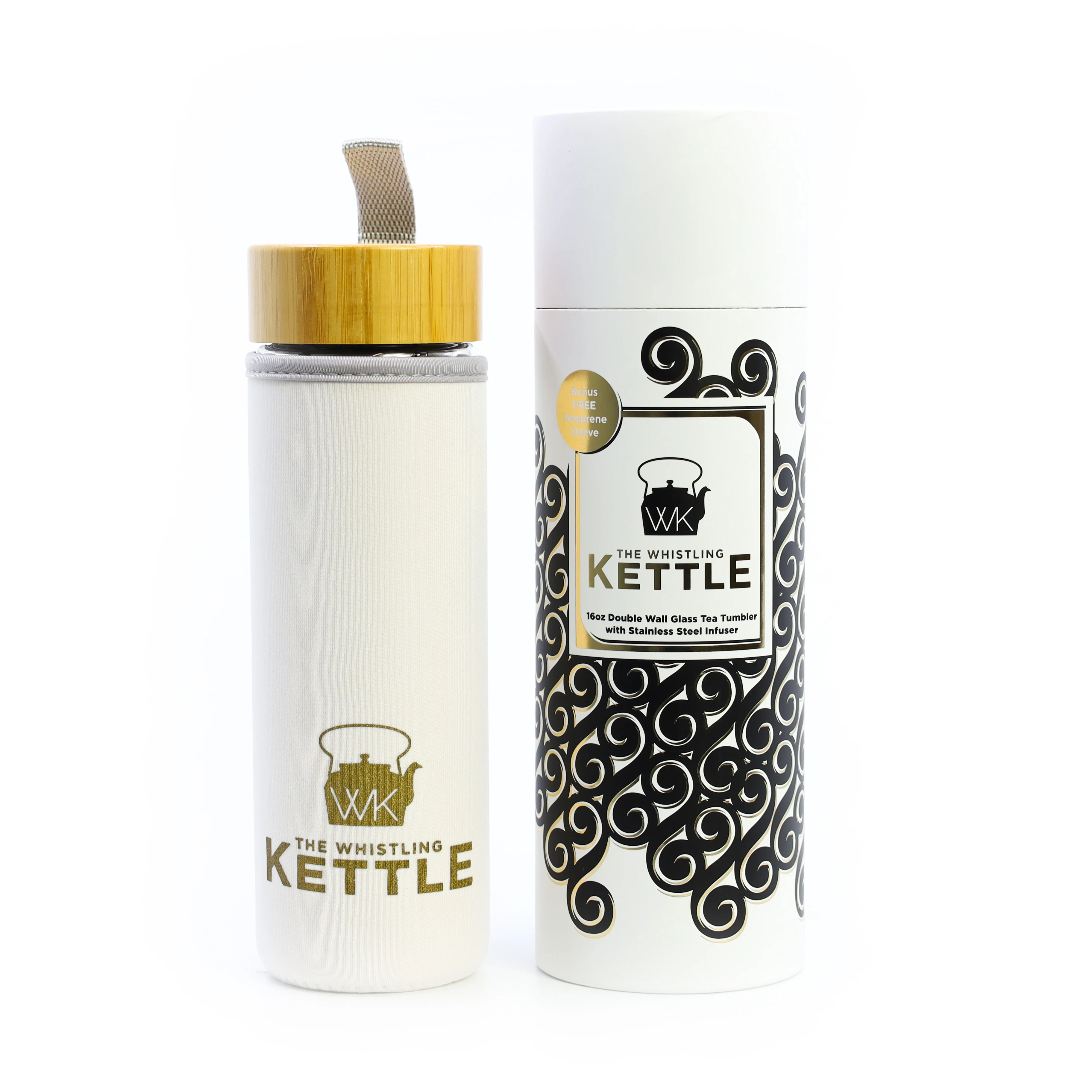 Glass Tea Tumblers With Infuser and Travel Sleeve, 16oz - Image 6