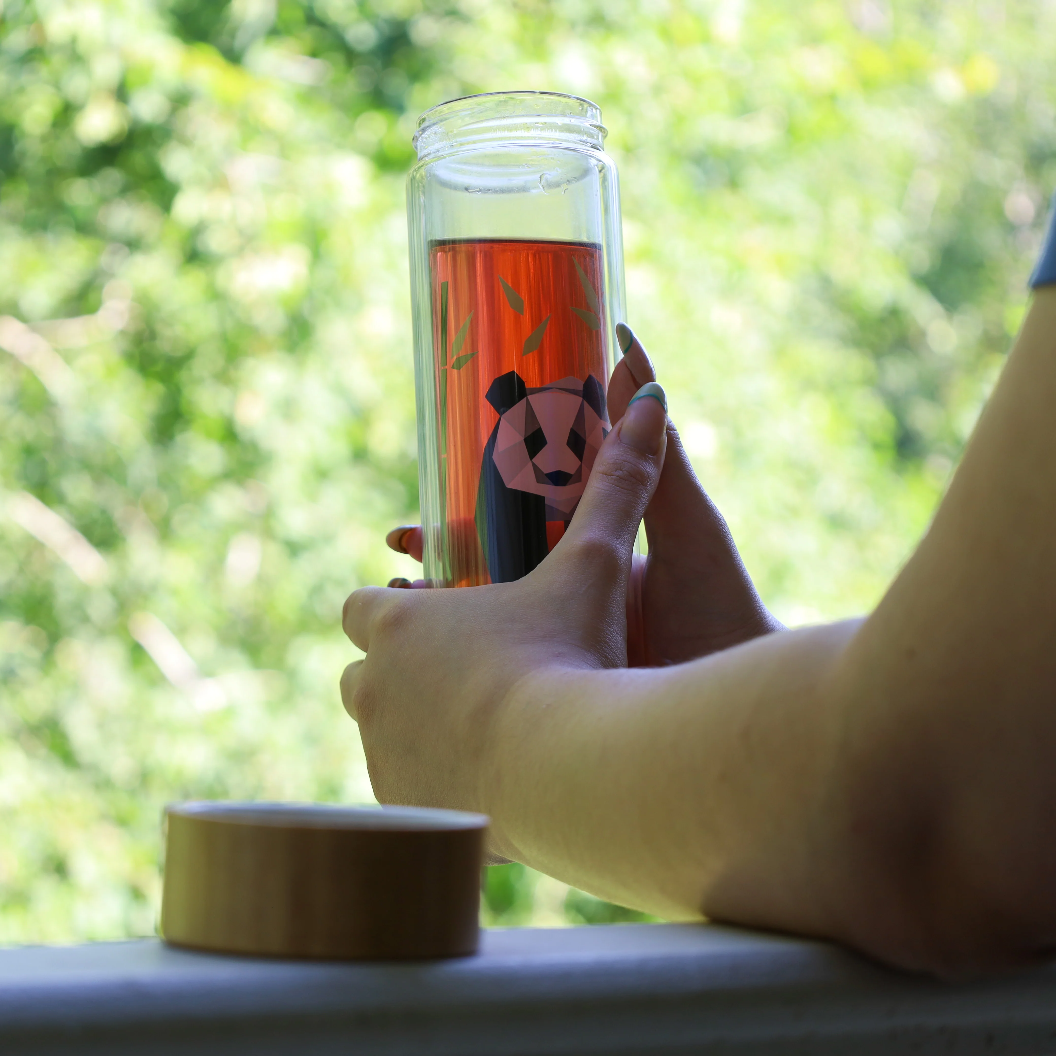 Glass Tea Tumblers With Infuser and Travel Sleeve, 16oz - Image 8